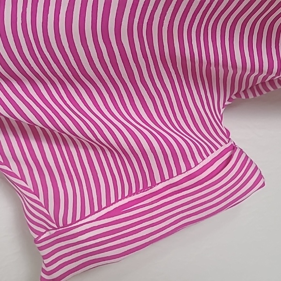 Banana Republic Pink & White Stripe Short Sleeve Top, Size Small - Picture 3 of 6